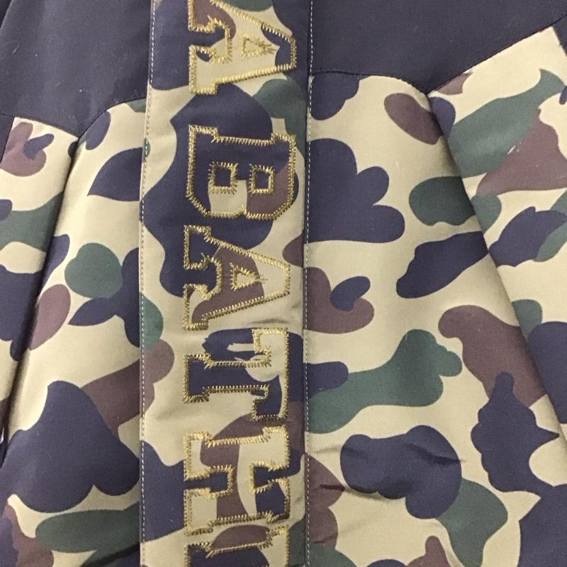 アベイシングエイプ A BATHING APE ジャケット、上着 ダウンジャケット ジップアップダウンジャケット アウターフード付きジャケット XL カモフラージュ柄・迷彩 マルチカラー / マルチカラー /  メンズ USED 古着 中古 10146569