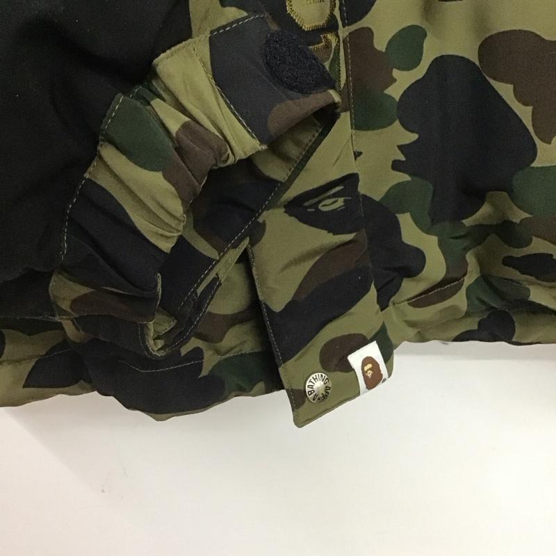 アベイシングエイプ A BATHING APE ジャケット、上着 ダウンジャケット ジップアップダウンジャケット アウターフード付きジャケット XL カモフラージュ柄・迷彩 マルチカラー / マルチカラー /  メンズ USED 古着 中古 10146569