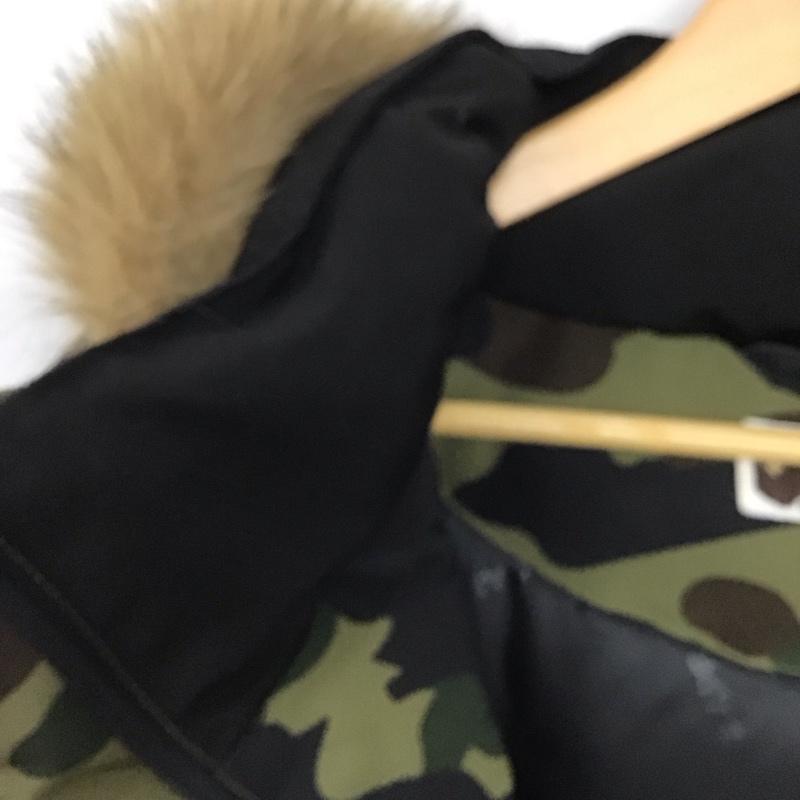 アベイシングエイプ A BATHING APE ジャケット、上着 ダウンジャケット ジップアップダウンジャケット アウターフード付きジャケット XL カモフラージュ柄・迷彩 マルチカラー / マルチカラー /  メンズ USED 古着 中古 10146569