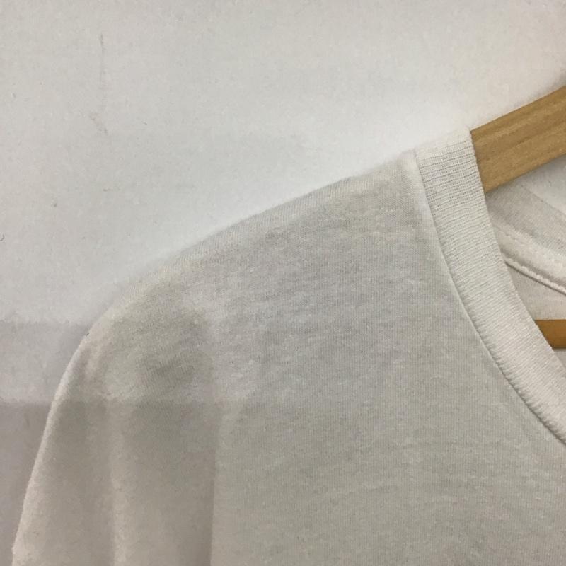 ステューシー STUSSY カットソー 長袖 長袖カットソー プリントカットソー クルーネック L ロゴ、文字 白 / ホワイト /  メンズ USED 古着 中古 10146573