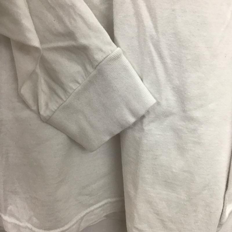 ステューシー STUSSY カットソー 長袖 長袖カットソー プリントカットソー クルーネック L ロゴ、文字 白 / ホワイト /  メンズ USED 古着 中古 10146573