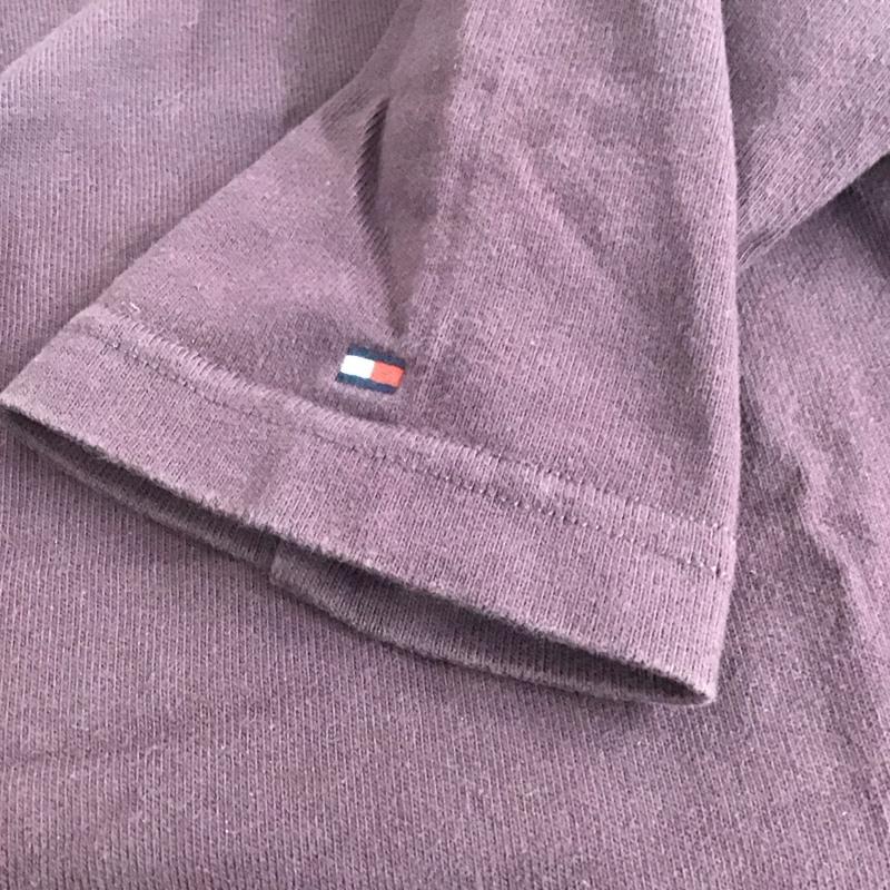 トミー TOMMY ポロシャツ 長袖 長袖ポロシャツ 長袖カットソー カラーシャツ S ロゴ、文字 紫 / パープル /  メンズ USED 古着 中古 10146575