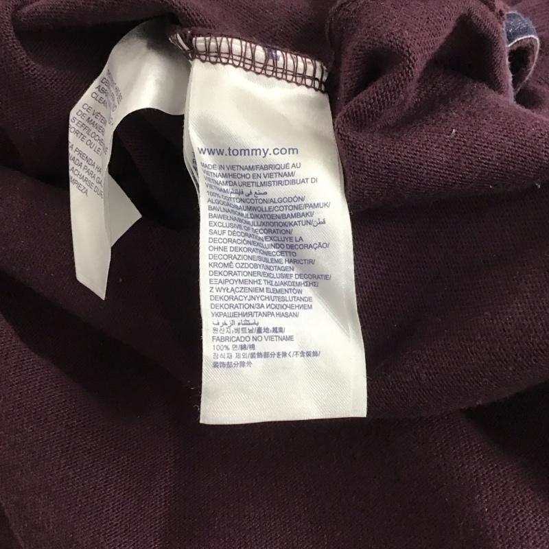 トミー TOMMY ポロシャツ 長袖 長袖ポロシャツ 長袖カットソー カラーシャツ S ロゴ、文字 紫 / パープル /  メンズ USED 古着 中古 10146575