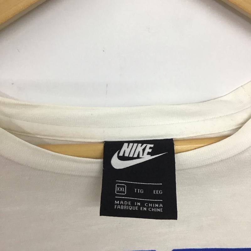 ナイキ NIKE カットソー 長袖 da0630-10 ワールドツアーロングスリーブトップ プリントTシャツ XXL プリント 白 / ホワイト /  メンズ USED 古着 中古 10146577