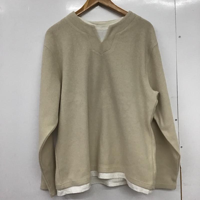 ビームス ハート BEAMS HEART ニット、セーター 長袖 長袖ニットカットソー セーター L 無地 ベージュ / ベージュ /  メンズ USED 古着 中古 10146582