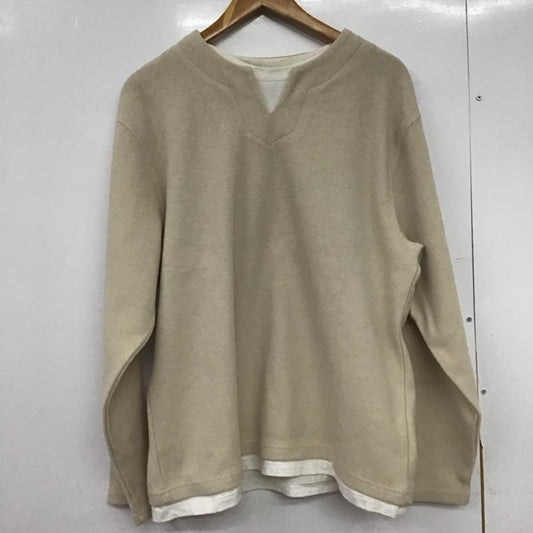 ビームス ハート BEAMS HEART ニット、セーター 長袖 長袖ニットカットソー セーター L 無地 ベージュ / ベージュ /  メンズ USED 古着 中古 10146582
