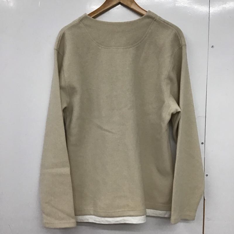 ビームス ハート BEAMS HEART ニット、セーター 長袖 長袖ニットカットソー セーター L 無地 ベージュ / ベージュ /  メンズ USED 古着 中古 10146582