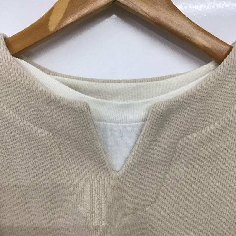 ビームス ハート BEAMS HEART ニット、セーター 長袖 長袖ニットカットソー セーター L 無地 ベージュ / ベージュ /  メンズ USED 古着 中古 10146582