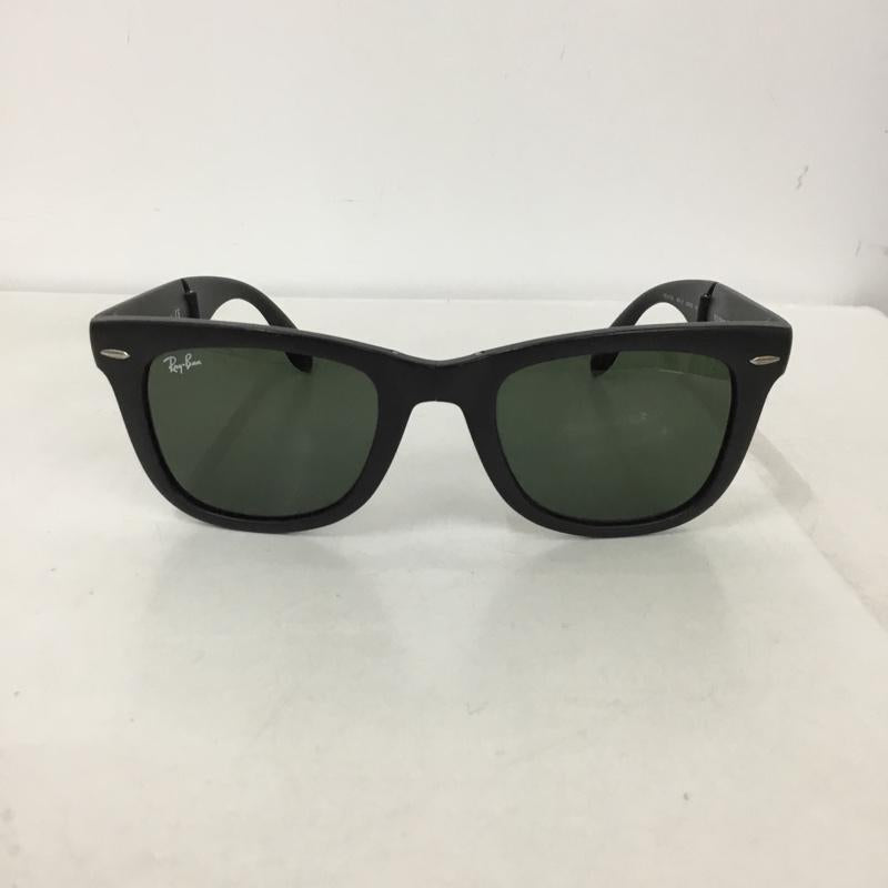 レイバン Ray-Ban めがね・サングラス サングラス RB4105 610-S WAYFARER FOLDING CLASSIC 折りたたみ グリーンレンズ ロゴ、文字 黒 / ブラック /  メンズ USED 古着 中古 10146587