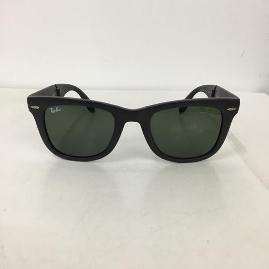 レイバン Ray-Ban めがね・サングラス サングラス RB4105 610-S WAYFARER FOLDING CLASSIC 折りたたみ グリーンレンズ ロゴ、文字 黒 / ブラック /  メンズ USED 古着 中古 10146587