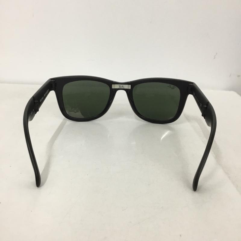 レイバン Ray-Ban めがね・サングラス サングラス RB4105 610-S WAYFARER FOLDING CLASSIC 折りたたみ グリーンレンズ ロゴ、文字 黒 / ブラック /  メンズ USED 古着 中古 10146587
