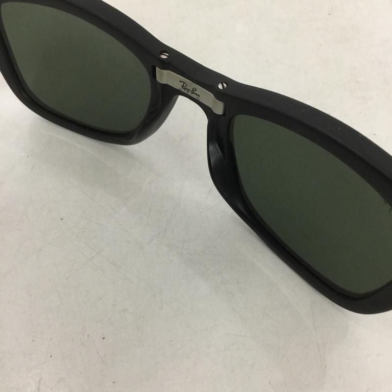 レイバン Ray-Ban めがね・サングラス サングラス RB4105 610-S WAYFARER FOLDING CLASSIC 折りたたみ グリーンレンズ ロゴ、文字 黒 / ブラック /  メンズ USED 古着 中古 10146587