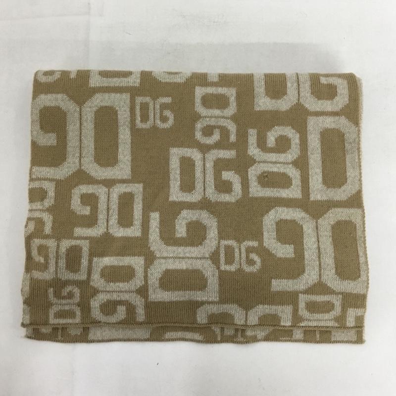 ドルチェアンドガッバーナ DOLCE&GABBANA マフラー マフラー ウール混 ロゴ 総柄 ベージュ / ベージュ /  メンズ USED 古着 中古 10146589