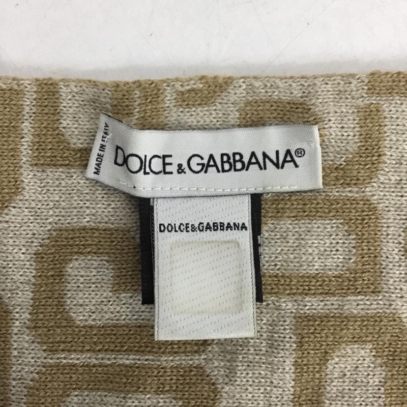 ドルチェアンドガッバーナ DOLCE&GABBANA マフラー マフラー ウール混 ロゴ 総柄 ベージュ / ベージュ /  メンズ USED 古着 中古 10146589