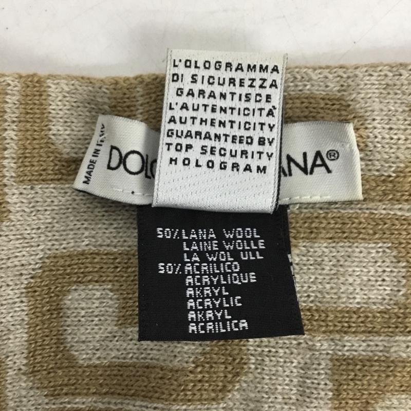 ドルチェアンドガッバーナ DOLCE&GABBANA マフラー マフラー ウール混 ロゴ 総柄 ベージュ / ベージュ /  メンズ USED 古着 中古 10146589