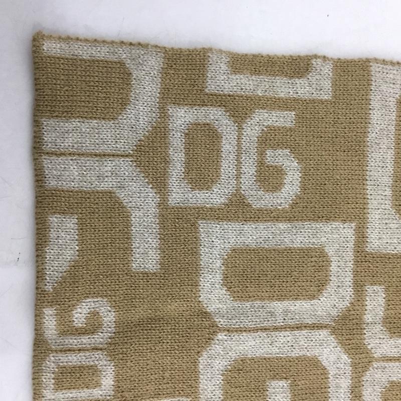 ドルチェアンドガッバーナ DOLCE&GABBANA マフラー マフラー ウール混 ロゴ 総柄 ベージュ / ベージュ /  メンズ USED 古着 中古 10146589