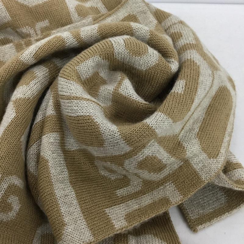 ドルチェアンドガッバーナ DOLCE&GABBANA マフラー マフラー ウール混 ロゴ 総柄 ベージュ / ベージュ /  メンズ USED 古着 中古 10146589