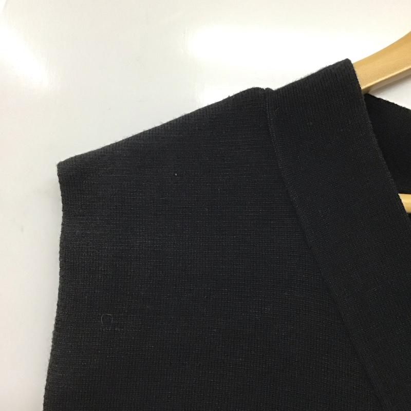 ジーナシス JEANASIS ベスト ベスト JS063918CF Vネック 前開き FREE 無地 黒 / ブラック /  レディース USED 古着 中古 10146601