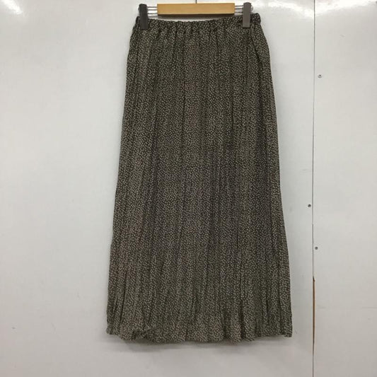 エヘカソポ ehka sopo スカート ロングスカート 1504356 プリーツ フレア FREE 総柄 灰 / グレー /  レディース USED 古着 中古 10146606
