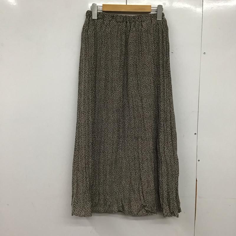エヘカソポ ehka sopo スカート ロングスカート 1504356 プリーツ フレア FREE 総柄 灰 / グレー /  レディース USED 古着 中古 10146606