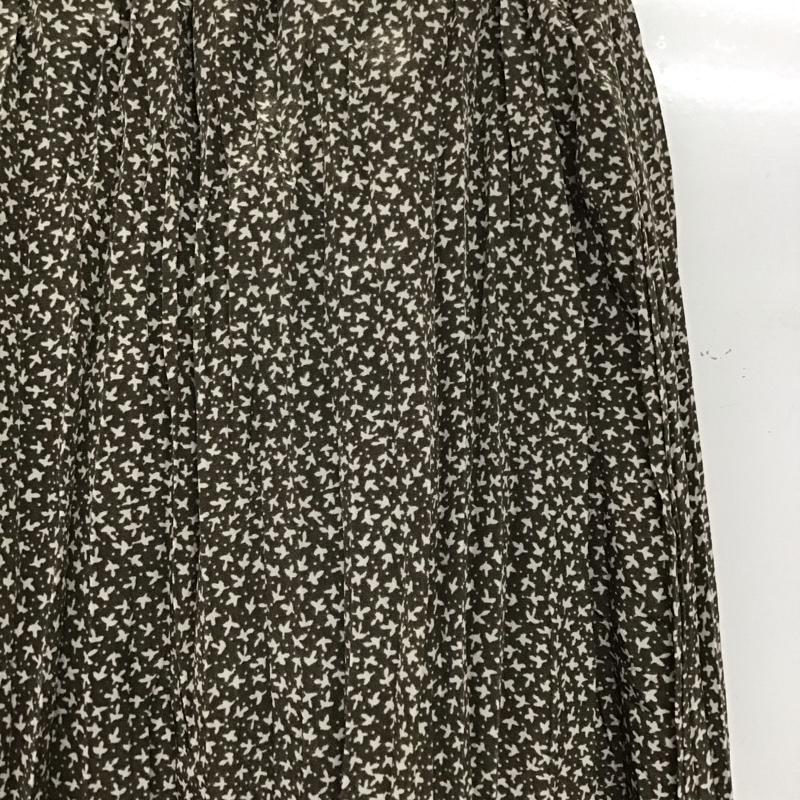 エヘカソポ ehka sopo スカート ロングスカート 1504356 プリーツ フレア FREE 総柄 灰 / グレー /  レディース USED 古着 中古 10146606