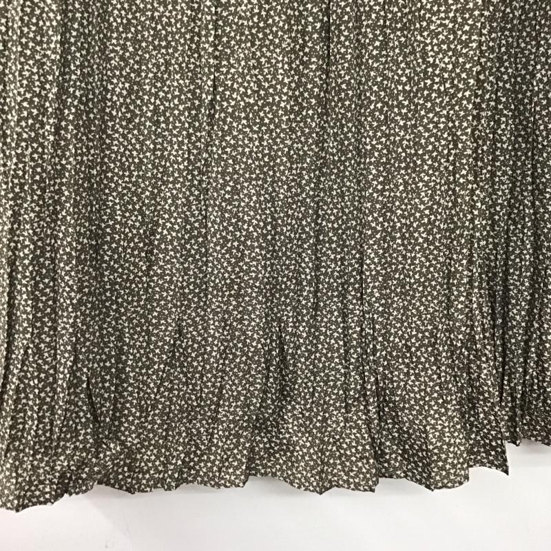 エヘカソポ ehka sopo スカート ロングスカート 1504356 プリーツ フレア FREE 総柄 灰 / グレー /  レディース USED 古着 中古 10146606