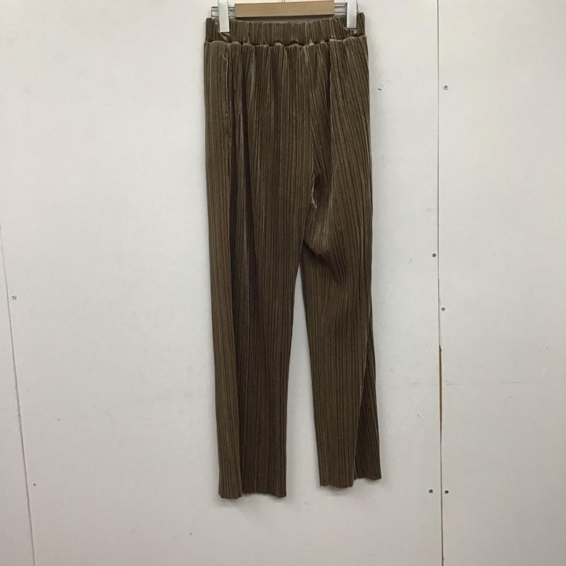ローリーズファーム LOWRYS FARM ボトムス ボトムス LF520071AD ランダムベロアパンツ イージーパンツ FREE 無地 茶 / ブラウン /  レディース USED 古着 中古 10146607