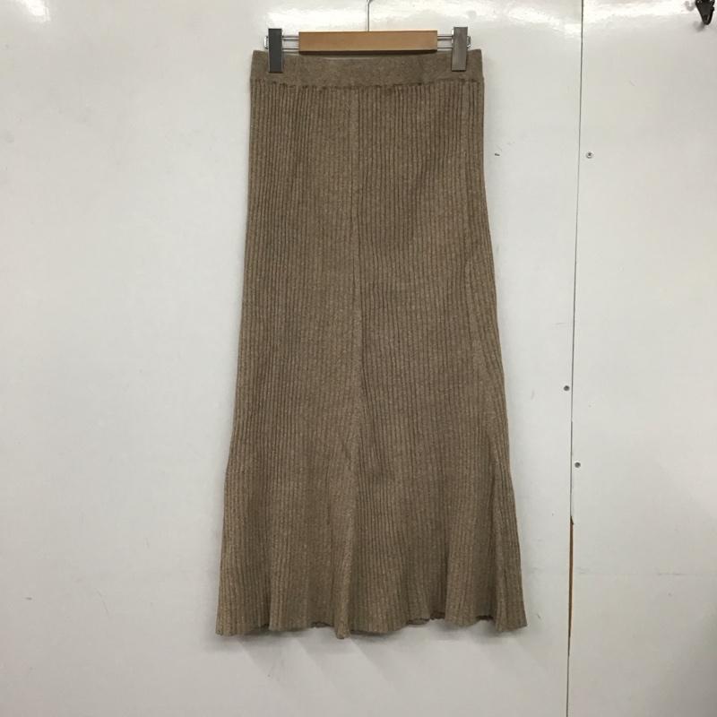 フリークスストア FREAK S STORE スカート ロングスカート 1111248901930 ニットスカート リブスカート FREE 無地 茶 / ブラウン /  レディース USED 古着 中古 10146613