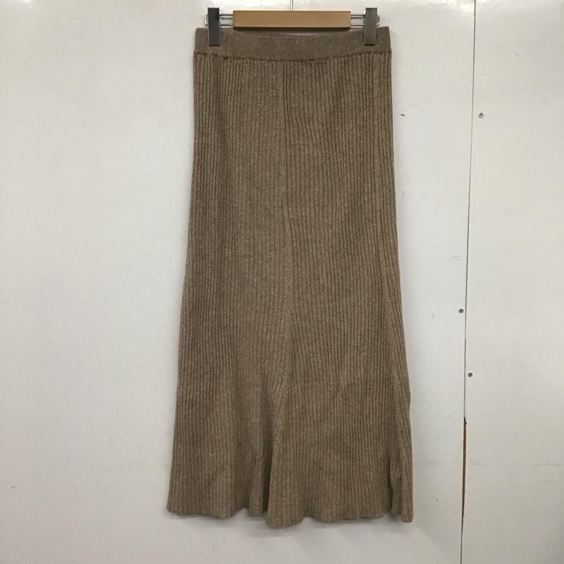 フリークスストア FREAK S STORE スカート ロングスカート 1111248901930 ニットスカート リブスカート FREE 無地 茶 / ブラウン /  レディース USED 古着 中古 10146613