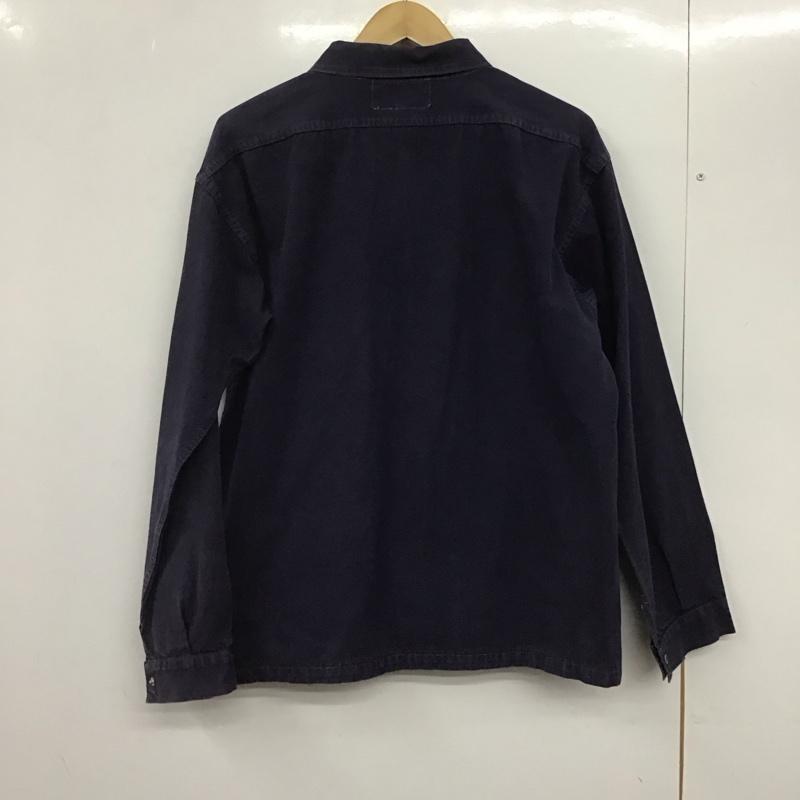ダントン Danton シャツ、ブラウス 長袖 旧タグ　フランス製　ユーロワーク　プルオーバーシャツ 2 無地 紺 / ネイビー / navy メンズ USED 古着 中古 10146619