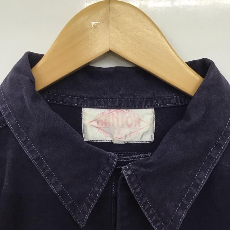 ダントン Danton シャツ、ブラウス 長袖 旧タグ　フランス製　ユーロワーク　プルオーバーシャツ 2 無地 紺 / ネイビー / navy メンズ USED 古着 中古 10146619