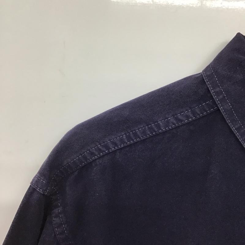 ダントン Danton シャツ、ブラウス 長袖 旧タグ　フランス製　ユーロワーク　プルオーバーシャツ 2 無地 紺 / ネイビー / navy メンズ USED 古着 中古 10146619