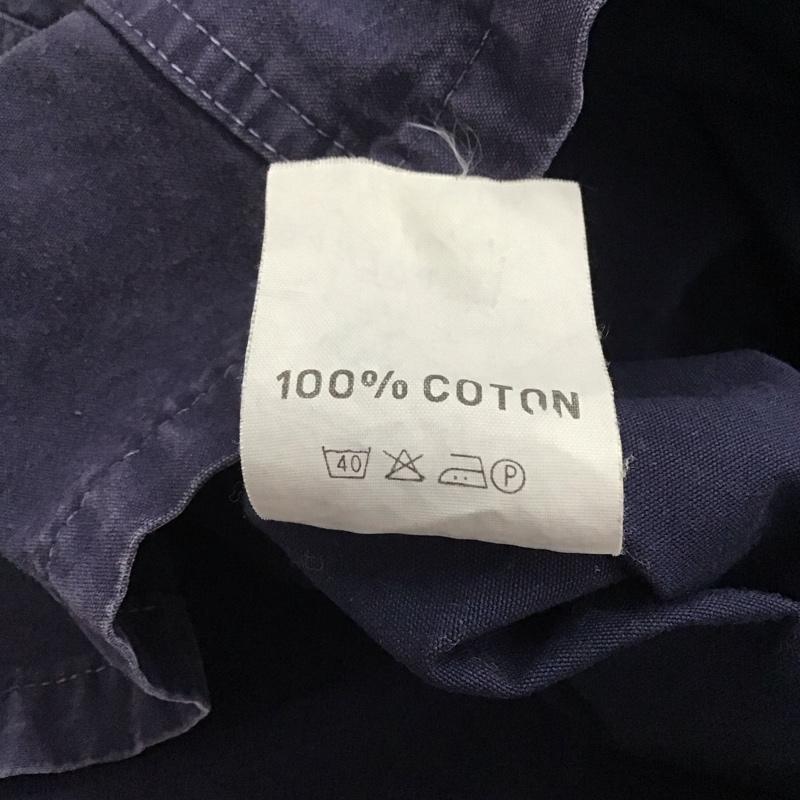 ダントン Danton シャツ、ブラウス 長袖 旧タグ　フランス製　ユーロワーク　プルオーバーシャツ 2 無地 紺 / ネイビー / navy メンズ USED 古着 中古 10146619