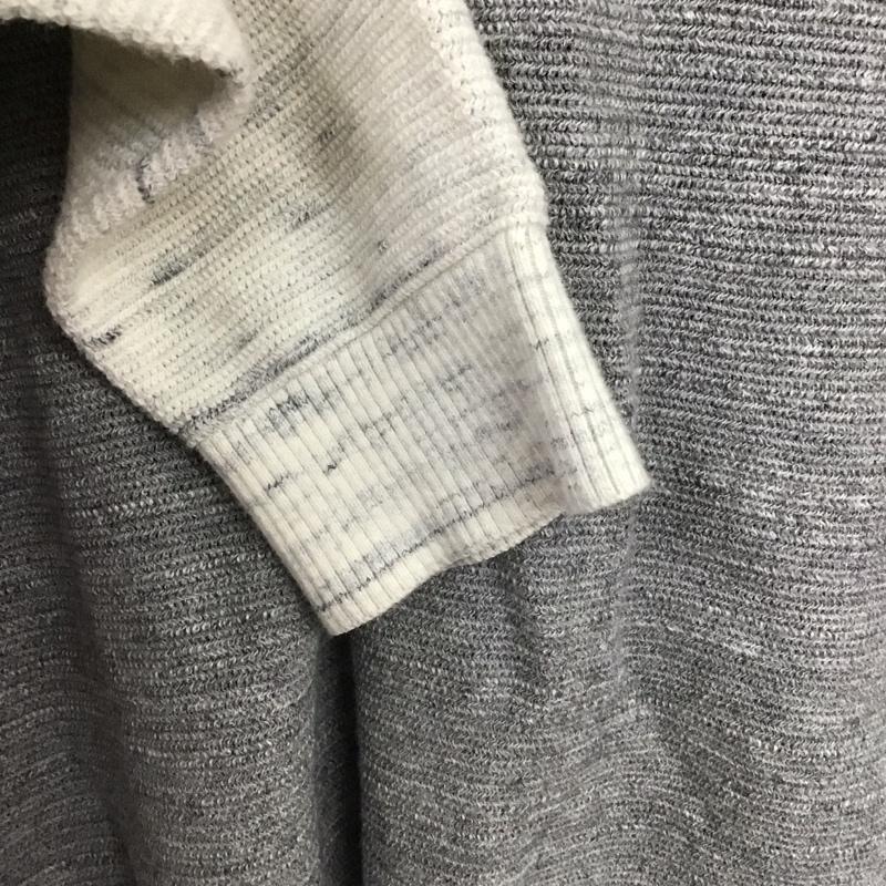 トミーヒルフィガー TOMMY HILFIGER ニット、セーター 長袖 長袖ニットカットソー クルーネック セーター L 無地 灰 / グレー /  メンズ USED 古着 中古 10146620