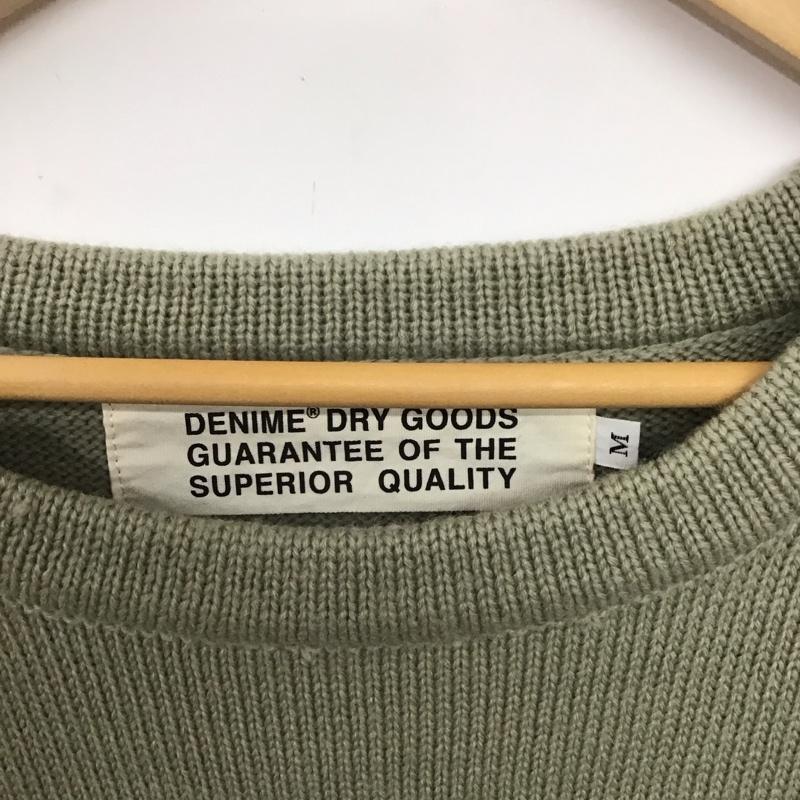 ドゥニーム Denime ニット、セーター 長袖 長袖ニットカットソー クルーネック セーター M プリント カーキ / カーキ /  メンズ USED 古着 中古 10146627