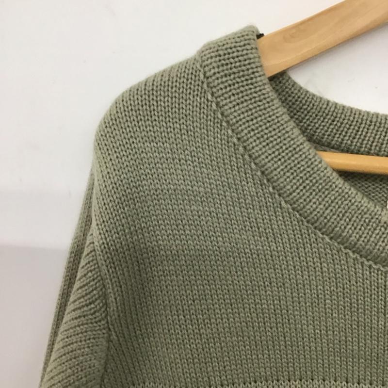 ドゥニーム Denime ニット、セーター 長袖 長袖ニットカットソー クルーネック セーター M プリント カーキ / カーキ /  メンズ USED 古着 中古 10146627