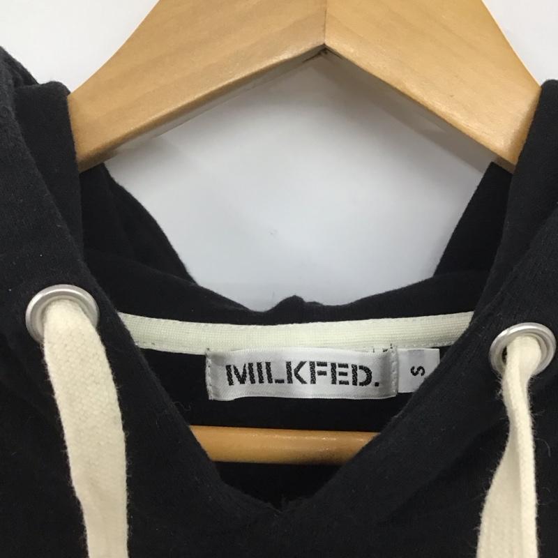 ミルクフェド MILKFED. ワンピース ミニスカート S 無地 X ロゴ、文字 黒 / ブラック /  レディース USED 古着 中古 10146634