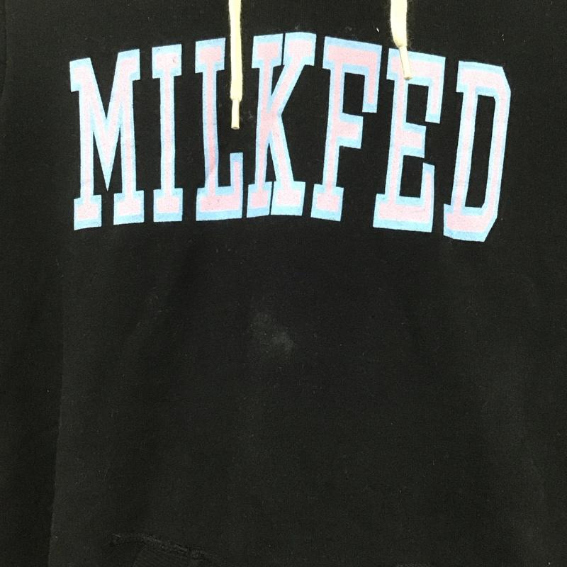 ミルクフェド MILKFED. ワンピース ミニスカート S 無地 X ロゴ、文字 黒 / ブラック /  レディース USED 古着 中古 10146634