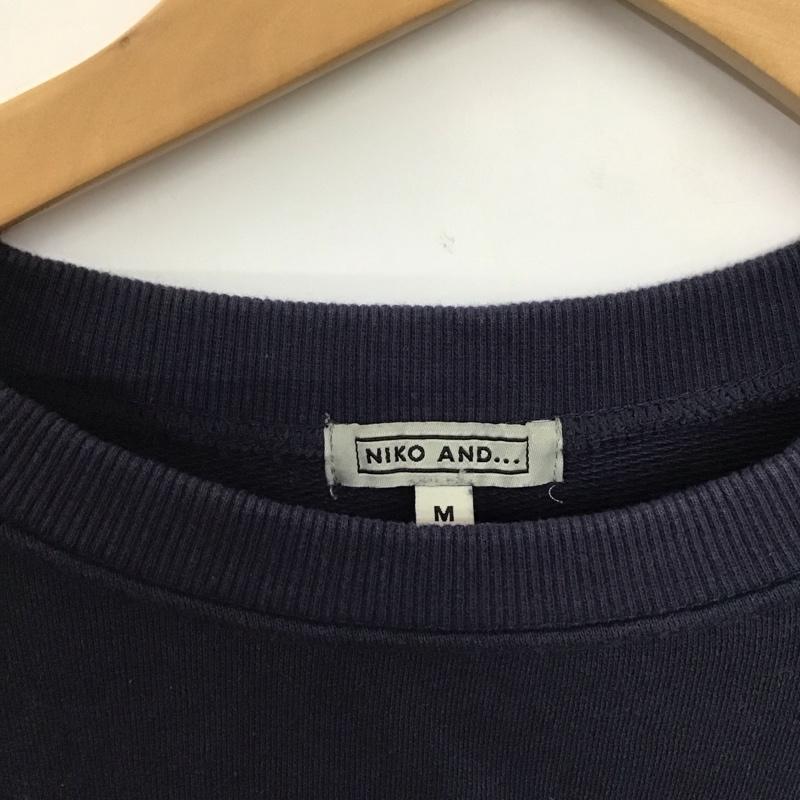 ニコアンド niko and... トレーナー 長袖 M 刺繍 紺 / ネイビー /  レディース USED 古着 中古 10146640