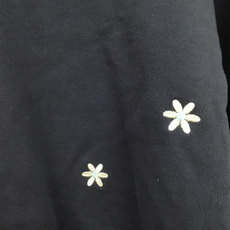 ニコアンド niko and... トレーナー 長袖 M 刺繍 紺 / ネイビー /  レディース USED 古着 中古 10146640