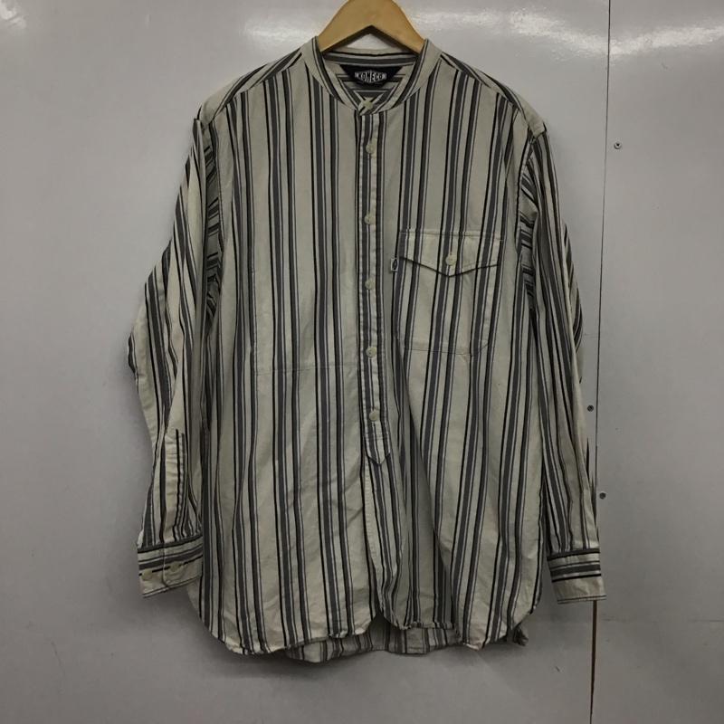 フリークスストア FREAK S STORE シャツ、ブラウス 長袖 KONECO コネーソ グランパシャツ バンドカラー ノーカラー S ストライプ マルチカラー / マルチカラー /  メンズ USED 古着 中古 10146642