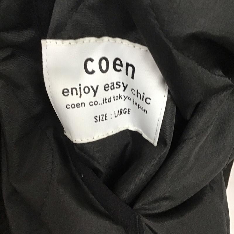 コーエン coen ジャケット、上着 ジャンパー、ブルゾン ジップアップジャケット ノーカラージャケット アウター リバーシブル L 無地 黒 / ブラック /  メンズ USED 古着 中古 10146665