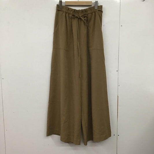 アズールバイマウジー AZUL BY MOUSSY パンツ ワークパンツ、ペインターパンツ 250hsm31-168c ソフトタッチギャザーワイドパンツ M 無地 ベージュ / ベージュ /  レディース USED 古着 中古 10146681