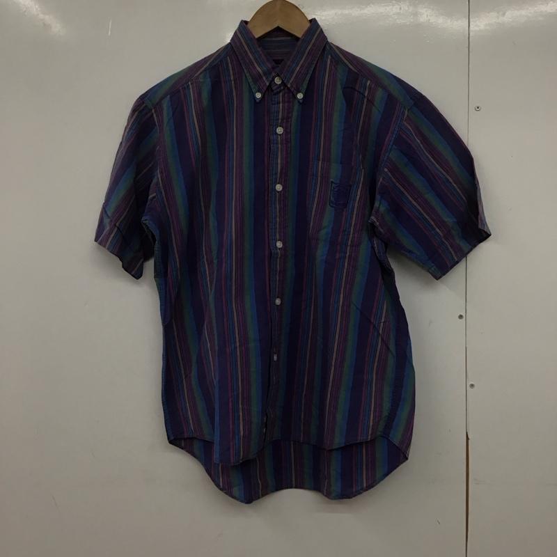 チャップスラルフローレン CHAPSRALPHLAUREN シャツ、ブラウス 半袖 半袖シャツ ストライプシャツ ボタンダウンシャツ M ストライプ マルチカラー / マルチカラー /  メンズ USED 古着 中古 10146695