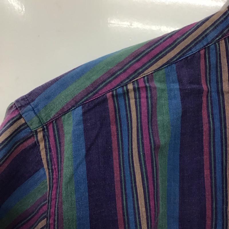 チャップスラルフローレン CHAPSRALPHLAUREN シャツ、ブラウス 半袖 半袖シャツ ストライプシャツ ボタンダウンシャツ M ストライプ マルチカラー / マルチカラー /  メンズ USED 古着 中古 10146695