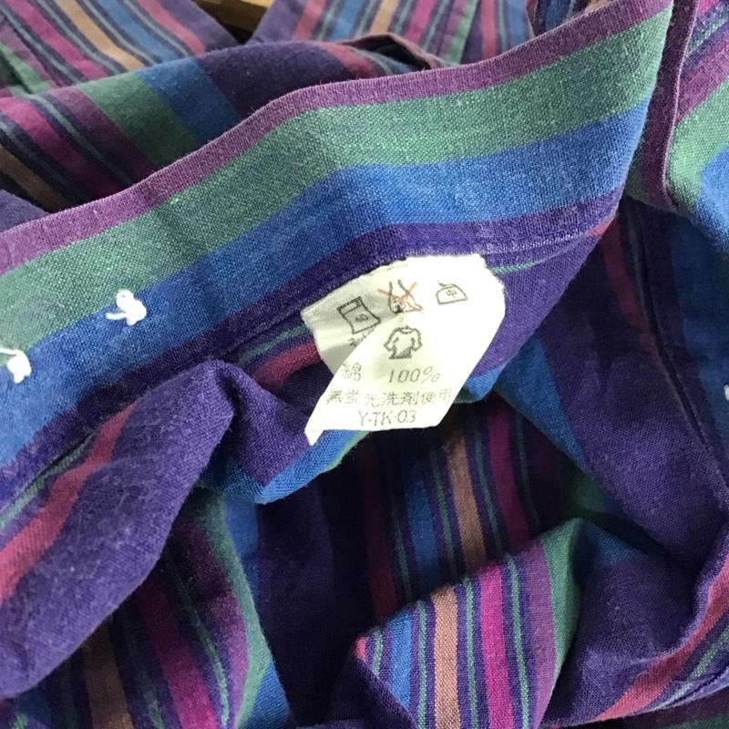 チャップスラルフローレン CHAPSRALPHLAUREN シャツ、ブラウス 半袖 半袖シャツ ストライプシャツ ボタンダウンシャツ M ストライプ マルチカラー / マルチカラー /  メンズ USED 古着 中古 10146695