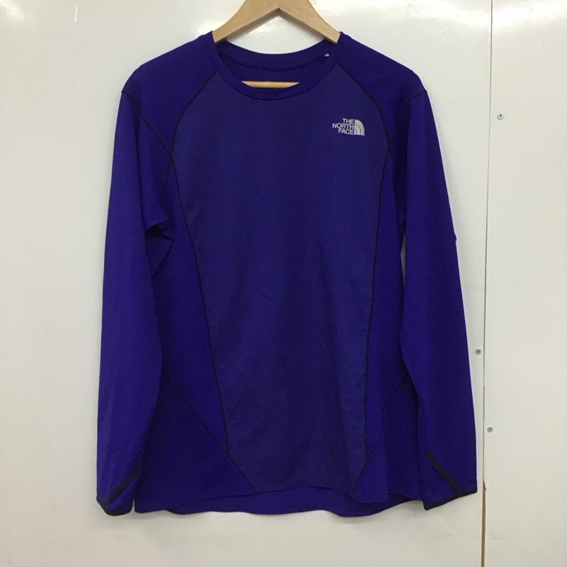 ザノースフェイス THE NORTH FACE カットソー 長袖 nt11982 アウトドアカットソー アンダーウェア L ロゴ、文字 青 / ブルー /  メンズ USED 古着 中古 10146702