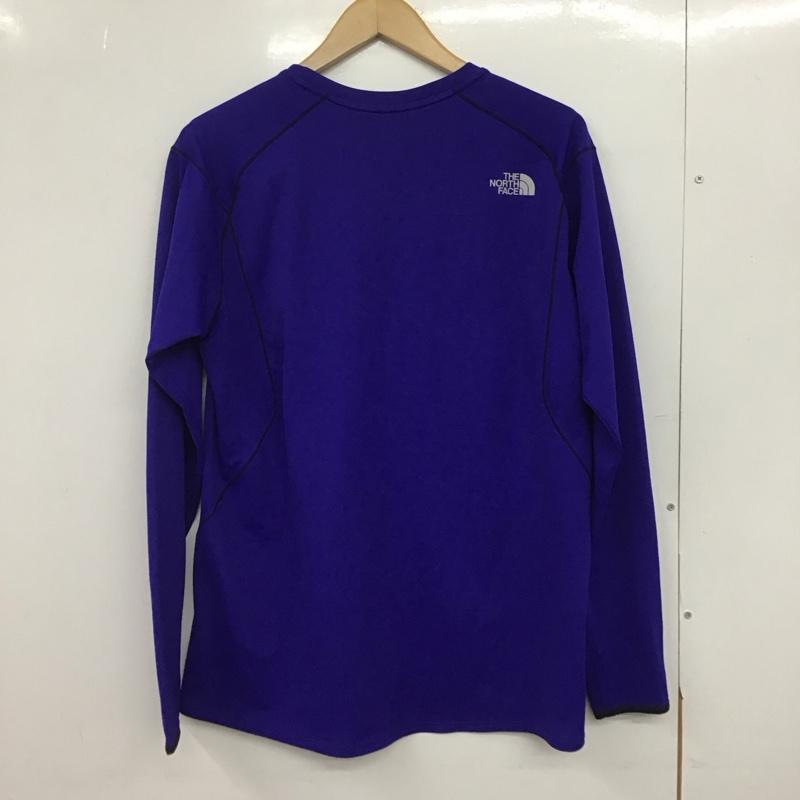 ザノースフェイス THE NORTH FACE カットソー 長袖 nt11982 アウトドアカットソー アンダーウェア L ロゴ、文字 青 / ブルー /  メンズ USED 古着 中古 10146702