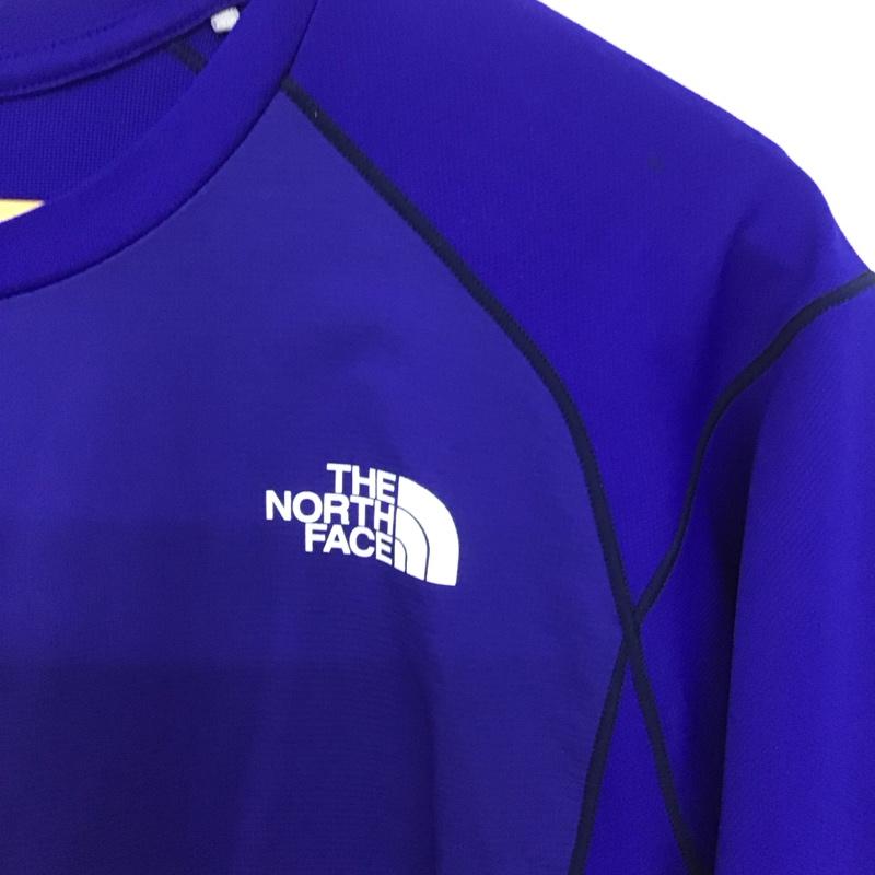 ザノースフェイス THE NORTH FACE カットソー 長袖 nt11982 アウトドアカットソー アンダーウェア L ロゴ、文字 青 / ブルー /  メンズ USED 古着 中古 10146702