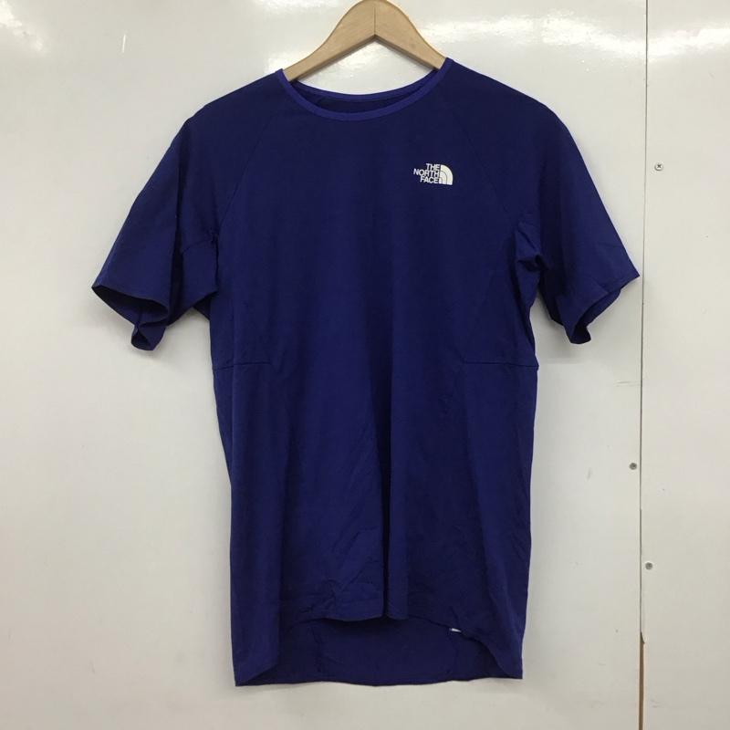 ザノースフェイス THE NORTH FACE Tシャツ 半袖 nt31996 半袖カットソー プリントTシャツ L ロゴ、文字 青 / ブルー /  メンズ USED 古着 中古 10146704